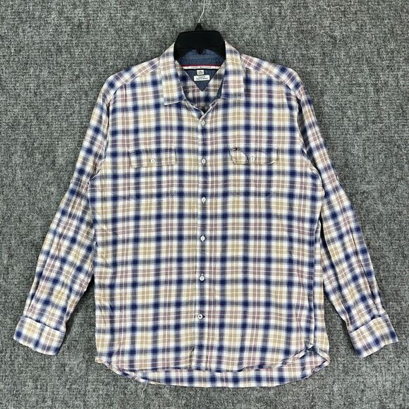 Tommy Hilfiger Shirt Mens Extra Large Button-Down Long-Sleeve Custom Fit Plaid - Picture 1 of 14